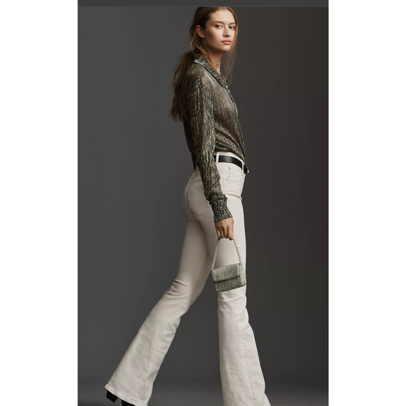 NWT MOTHER The Weekender Mid-Rise Flare Jeans - 34 waist - Picture 2 of 6